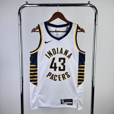 Maillot de Basket #43 Siakam Indiana Pacers Blanc